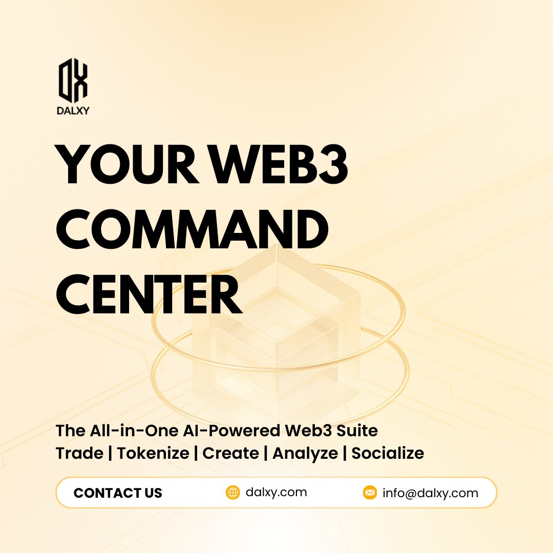 DalxyPlatform's tweet image. Web3 isn’t meant to be complicated — the tools are.
Dalxy brings everything into a single intelligent ecosystem powered by AI.

The future of decentralized access starts here.
 Welcome to Dalxy.
🔗 dalxy.com

#Dalxy #Web3 #CryptoTools #BlockchainApps
#P2PCrypto