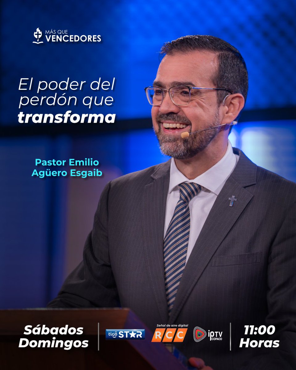 Mqvpy's tweet image. 📺✨ ¡Prendete este fin de semana a la RCC! ✨📺

No te pierdas el mensaje “El poder del perdón que transforma” del Pr. @emilioaguero , una palabra que te guía a vivir la misericordia y la gracia que solo Dios puede dar.

🗓 Sábado y Domingo
🕚 11:00 hs

Encendé tu tele, prepará…