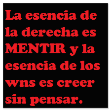 Las pocas veces que ganan lo hacen mintiendo...
La derecha nunca te ha regalado nada.
La derecha solo quiere someterte a su antojo y negarte todos los derechos que la clase trabajadora se ha ganado trabajando y en la calle.