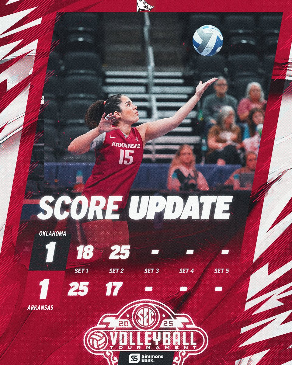 RazorbackVB's tweet image. All tied up in Savannah