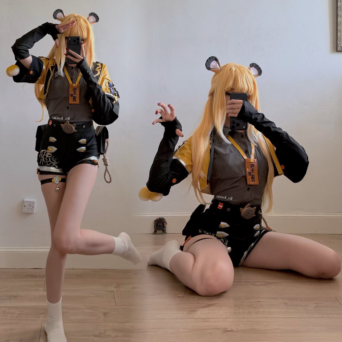 unl_une's tweet image. my attempt at cosplaying ju fufu 🐯