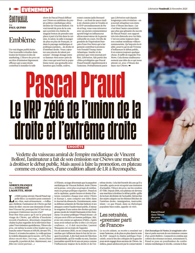 lattention_info's tweet image. La même semaine, deux articles de la presse bien-pensante — &quot;L&apos;Express&quot; assez brillamment, mieux informé, &quot;Libé&quot; plus prévisible mais propre ⬇️— ont exploré le &quot;phénomène #PascalPraud&quot;,  comme si &quot;le réel&quot;, malgré &quot;le discours obsessionnel&quot;, finissait par justifier un peu moins…
