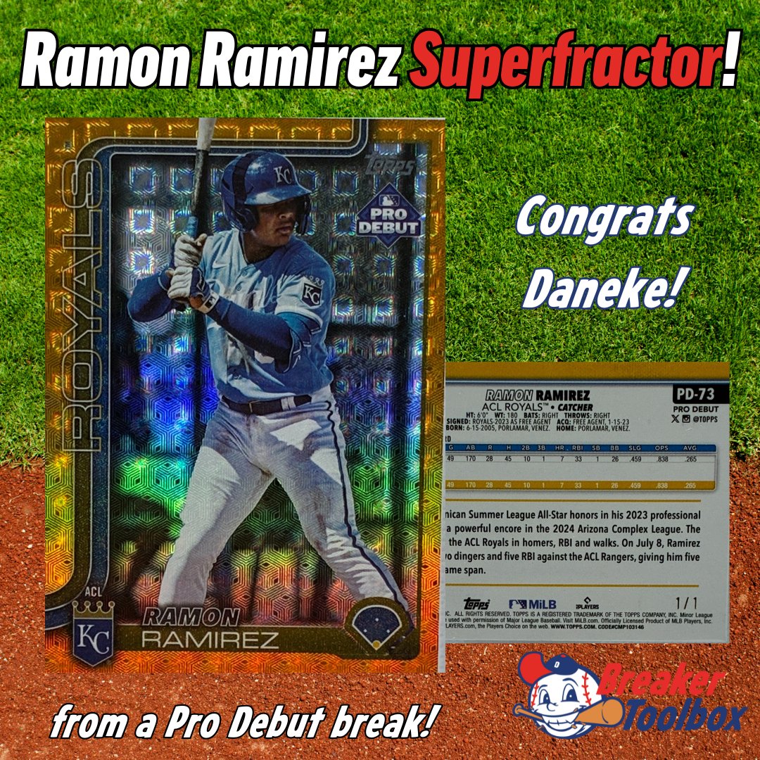 BreakerToolbox's tweet image. Ramon Ramirez 1 of 1 from a Pro Debut break! Congrats Daneke!

#baseballcards #topps #prodebut #cardbreaks #sportscards