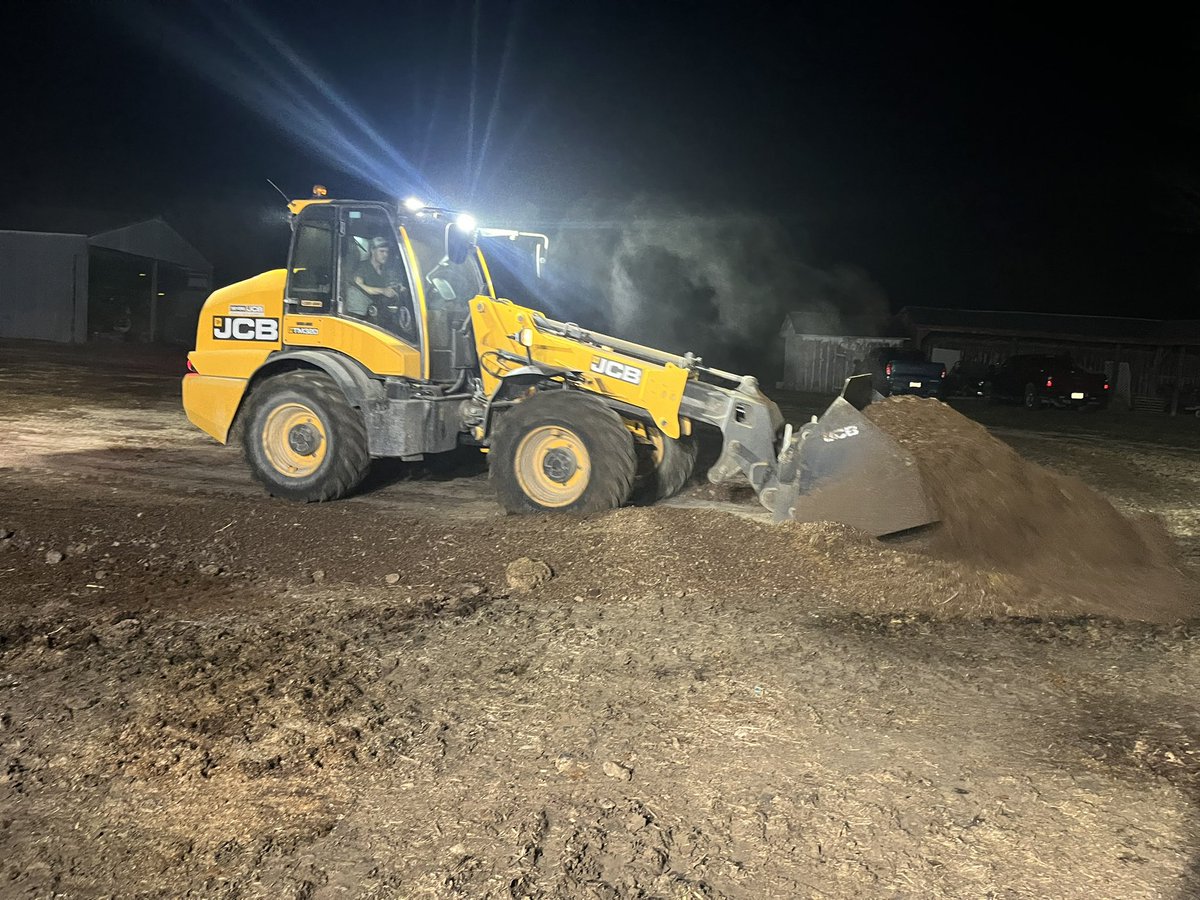 Last of 3000 tons of gluten for fertilizer spread before the rain last night  . We will see how this goes.  🤞