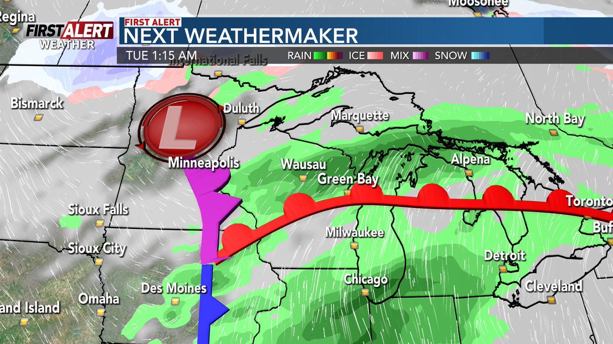 WxSpencerFurman's tweet image. Take advantage of the mild weather coming this weekend because it will not last. After some rain that&apos;s becoming more likely Monday night into Tuesday morning next week, temperatures will drop sharply.

#wiwx #wsawwx #FirstAlertWeather

UPDATE: wsaw.com/2025/11/21/sun…