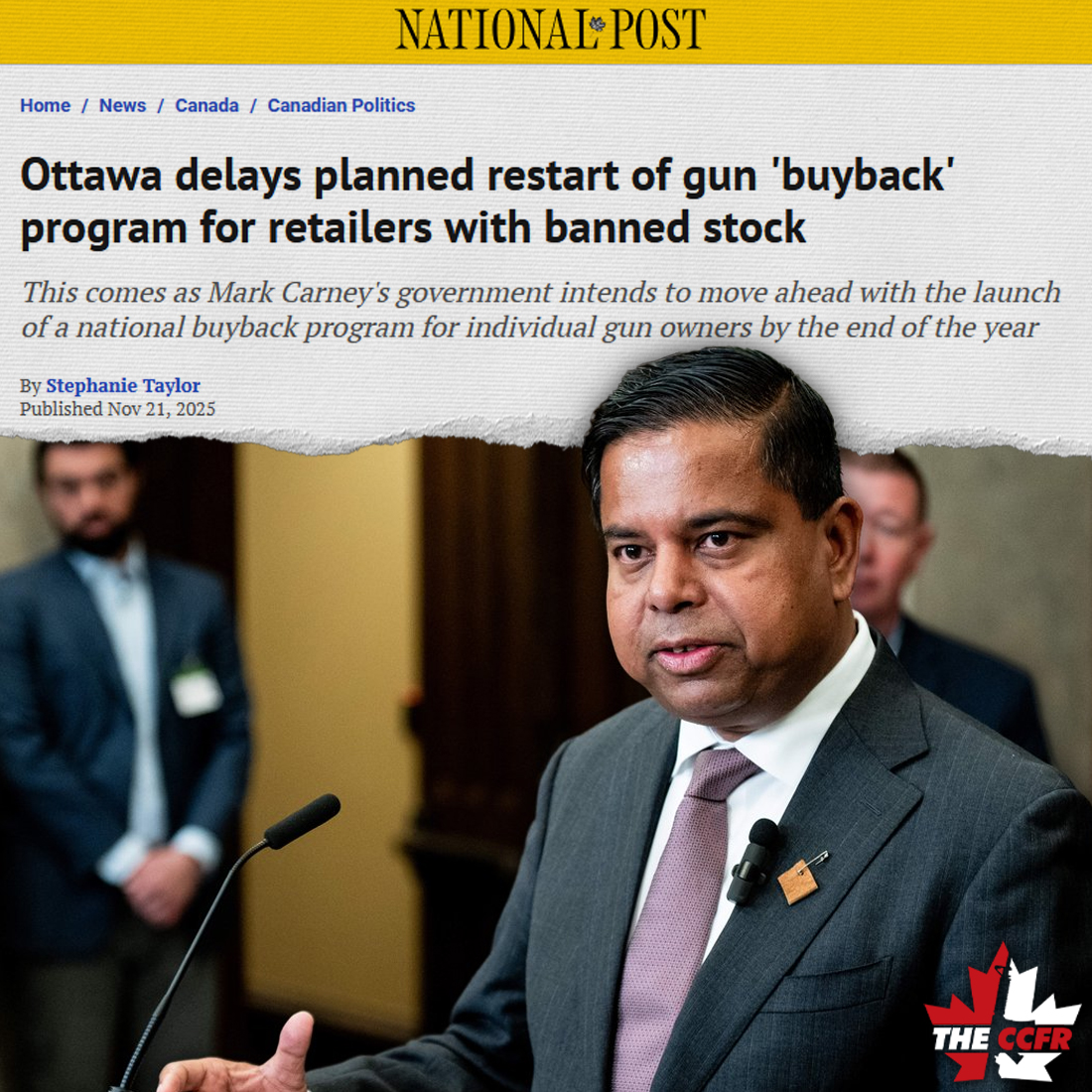 CCFR_CCDAF's tweet image. Rod Giltaca, CEO and Exec. Dir. of Canada’s gun lobby, said the reasons the federal govt has yet to complete the retail side of the program remain a “mystery.” “This program has been a disaster for over half a decade,” he said in an interview on Thursday. nationalpost.com/news/politics/…