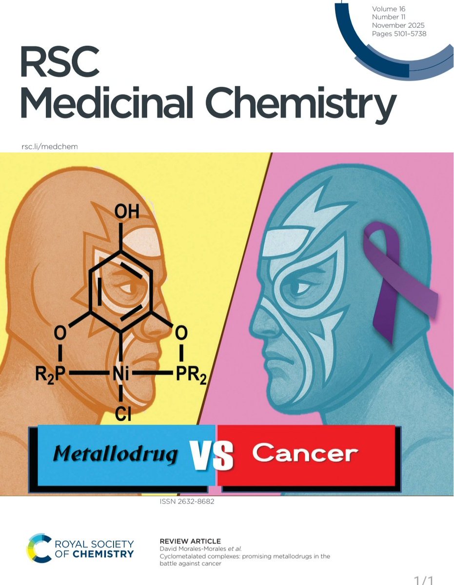 Last week our most recently review was selected to be in the cover front of the RSC Medicinal chemistry (<a href="/rsc_medchem/">RSC Medicinal Chemistry</a>). Congratulations and thanks to all our coworkers!
pubs.rsc.org/en/content/art…