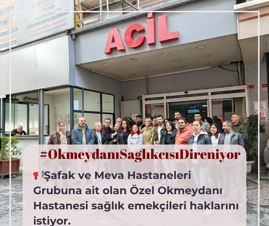 tooosbik's tweet photo. Özel Okmeydanı Hastanesi sağlık emekçileri olarak günlerdir haklarımız için nöbetteyiz. Kurmaca  bahanelerle önce ücretsiz izne çıkarıldık, sonrasında ise işten atıldık.Emeğimiz ve haklarımız için hastane önünde direniyoruz.Desteklerinizi bekliyoruz
#OkmeydanıSaglıkcısıDireniyor https://t.co/fTHGctxf5a