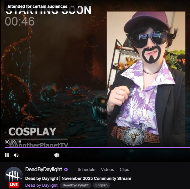 Caught a wild <a href="/AnotherPlanetTV/">AnotherPlanetTV 🪐 DBD Twitch Streamer ✨</a> on the Community Stream!