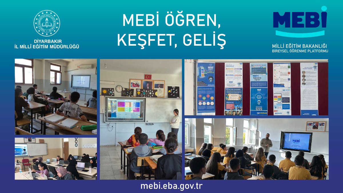 BaglarMEM21's tweet photo. 🌍 MEBİ ile öğrenmenin zamanı ve mekanı yok!
Diyarbakır'ın dört bir yanında öğrencilerimiz, Bireysel Öğrenme Platformumuz MEBİ ile geleceğe daha güçlü hazırlanıyor. 
Teknolojinin imkanlarıyla sınıflarımızda bilgiye erişim artık çok daha hızlı ve keyifli.
#DiyarbakirdaMEBİ

@tcmeb https://t.co/z10rrzGyaN