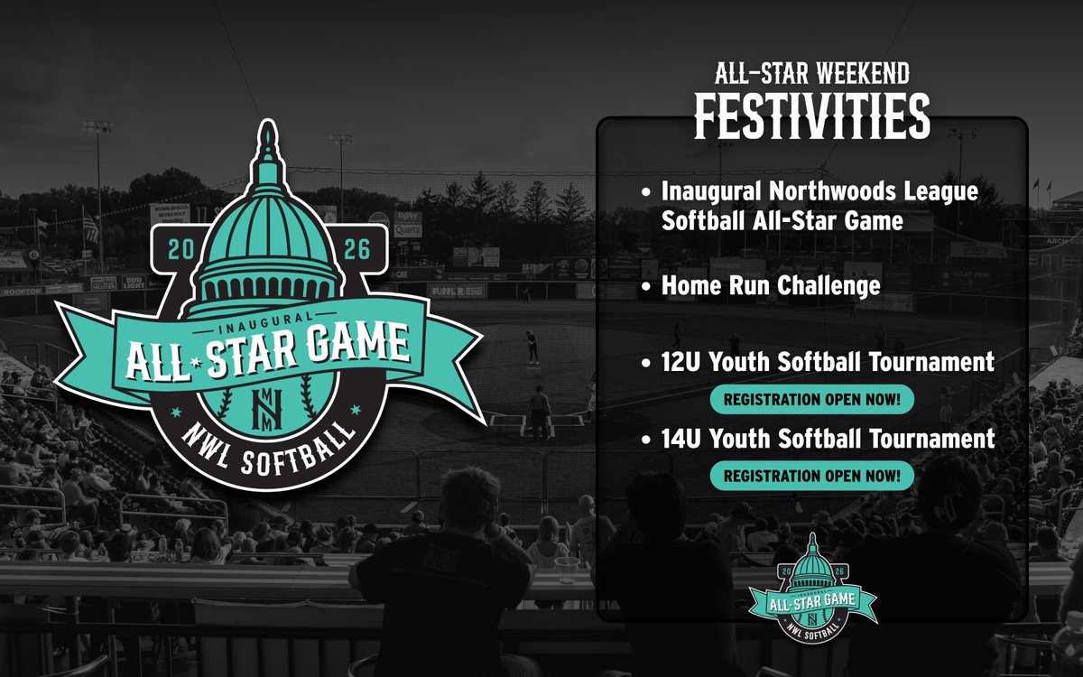 The INAUGURAL Northwoods League Softball All-Star Game is headed to Madison 🐎⭐️