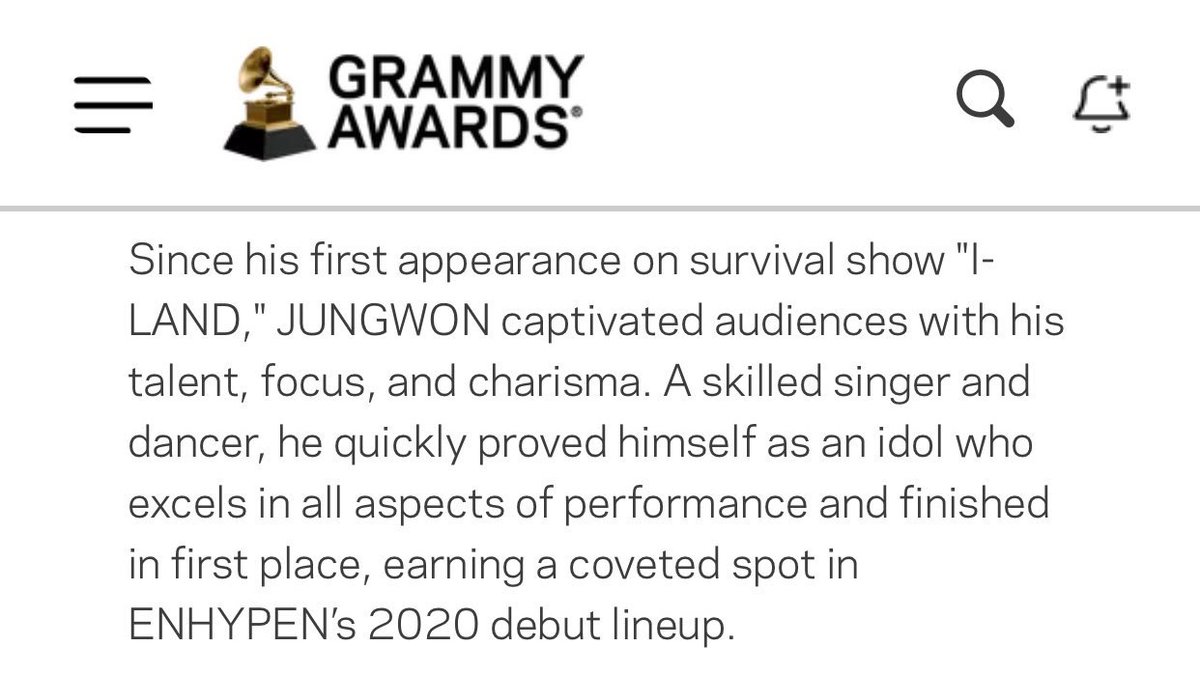 jwonlys's tweet photo. so you’re telling me that even the grammys recognize jungwon’s worth, but the company he’s carried on his back, bringing one of the biggest kpop groups on his shoulders since he was just 16 refuses to give him opportunities or even adequate medical care? THIS IS PURE NEGLIGENCE https://t.co/15CTSU89ro