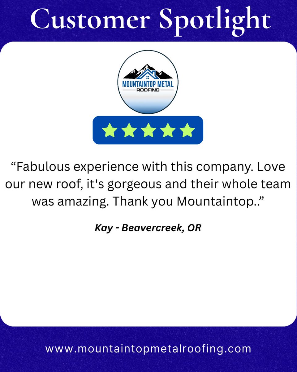 MountaintopMet2's tweet photo. Customer Spotlight!

Here's another five star experience from a customer in Beavercreek, OR. The Tudor Brown Slate metal shingle looks incredible on their home!

Do it once. Do it right.

#metalroofing #oregon #HomeImprovement https://t.co/mmiStbqYBe