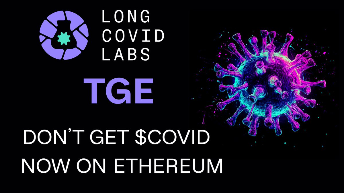 $COVID token is officially live on Ethereum!

If you're crypto-native, you can support our work as we accelerate a cure for 100M+ patients around the world. 🌎🙏

0x4Ba530E8BBA1BCFD34eb9ab46d9B8ec3a4041d3f
