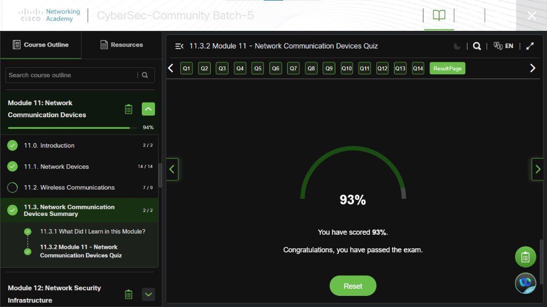 sudosheggs's tweet image. ☑️ day 46/100 of my cybersecurity journey. 

knocked off checkpoint exams&amp;gt;  network fundamental and completed modules 11&amp;gt; network communications devices. 
#100DaysOfCyberSecurity 

Dr @ireteeh @TemitopeSobulo @OnijeC @cyberjeremiah @segoslavia @real_nuelOj
