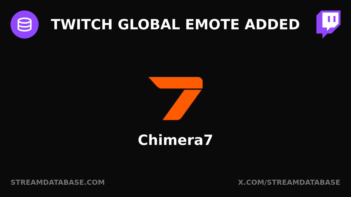 StreamDatabase's tweet image. Twitch global emote added: Chimera7

Learn more: streamdatabase.com/twitch/global-…
