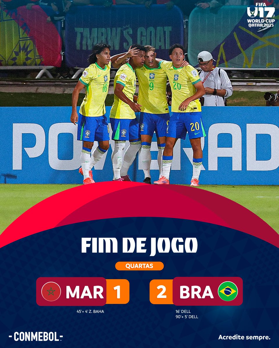 Brasil resiste y buscará otro Mundial Sub-17 ante 3 europeos que nunca lo lograron. Dos décadas de cambio en Europa, que antes miraba pasar a sudamericanos y africanos, con escuelas de formación e inmigración, prevaleció con muchas selecciones. Quedan Italia, Austria y Portugal.