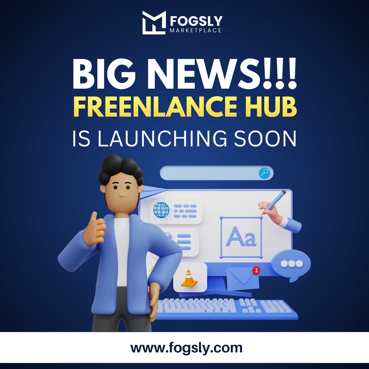 fogsly0's tweet image. 🚀 Big Announcement!
Fogsly is all set to launch its Freelance Hub—a powerful new space where creators, freelancers, and businesses can connect and grow together.
fogsly.com#Fogsly #FreelanceHub #ComingSoon #FreelancersPK #OnlineEarning #FogslyMarketplace #WorkSmart