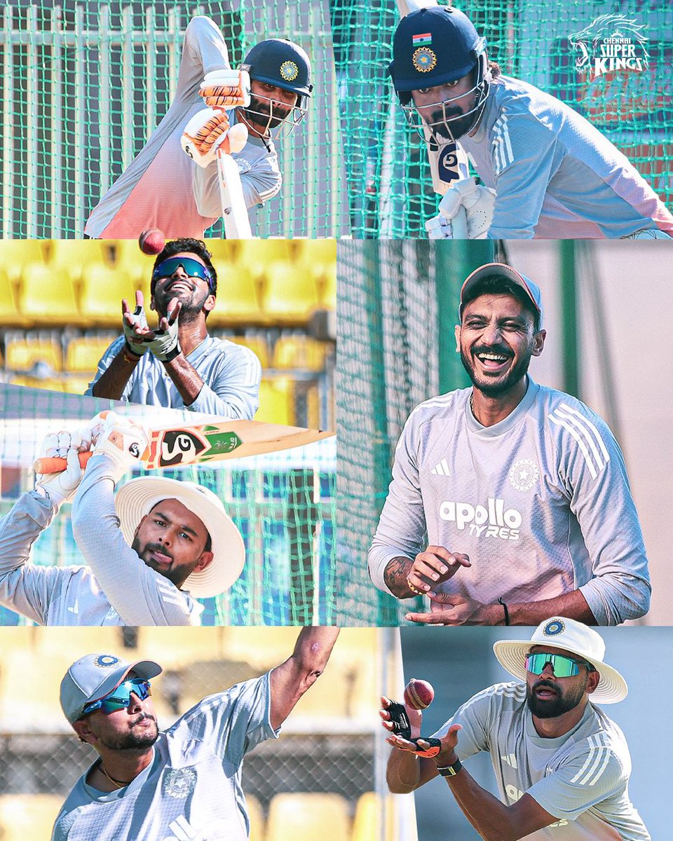 ChennaiIPL's tweet image. Guwahatiloí prothombaror bābe Test match! 🇮🇳🔥
All set to level up! 💪🏻

#WhistlePodu #INDvSA 
📷 : BCCI