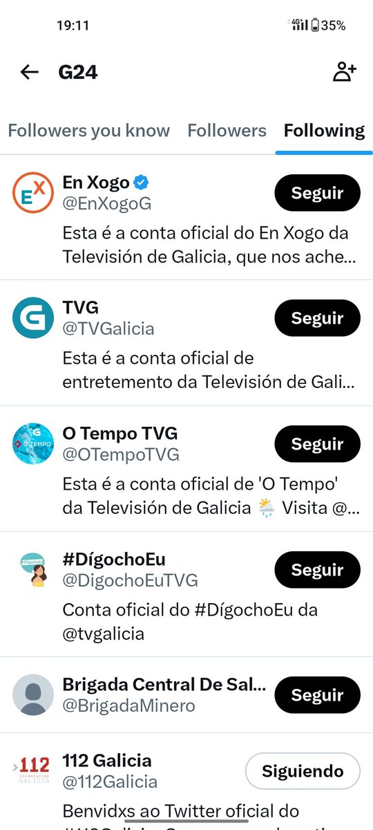 Pomos un tuit sobre Salvamento minero e a conta <a href="/G24Noticias/">G24</a> comeza a seguir á que pensa que é a conta deles. Non me quitedes a ilusión, ao mellor gústolle a Carlos! ❤️❤️❤️