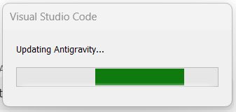 shivakkakarla's tweet image. Installed the new IDE from Google, and it wanted to update immediately. LOL at the title #googleantigravity #vscode