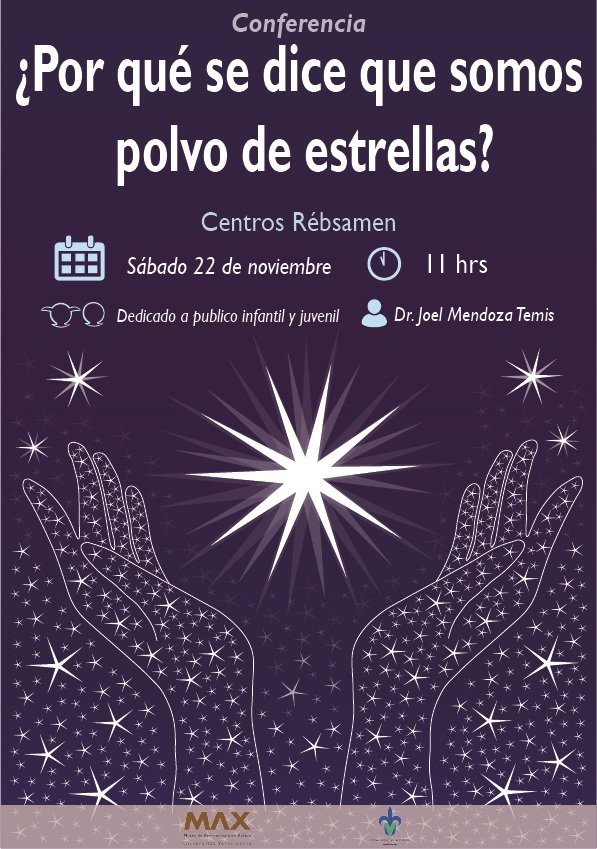 EspejoDelPoder_'s tweet image. ¿Por qué se dice que somos polvo de estrellas? Conferencia de astrofísica en el MAX para las infancias y la adolescencia  espejodelpoder.com/por-que-se-dic… a través de @EspejoDelPoder_ @MuseoMAX