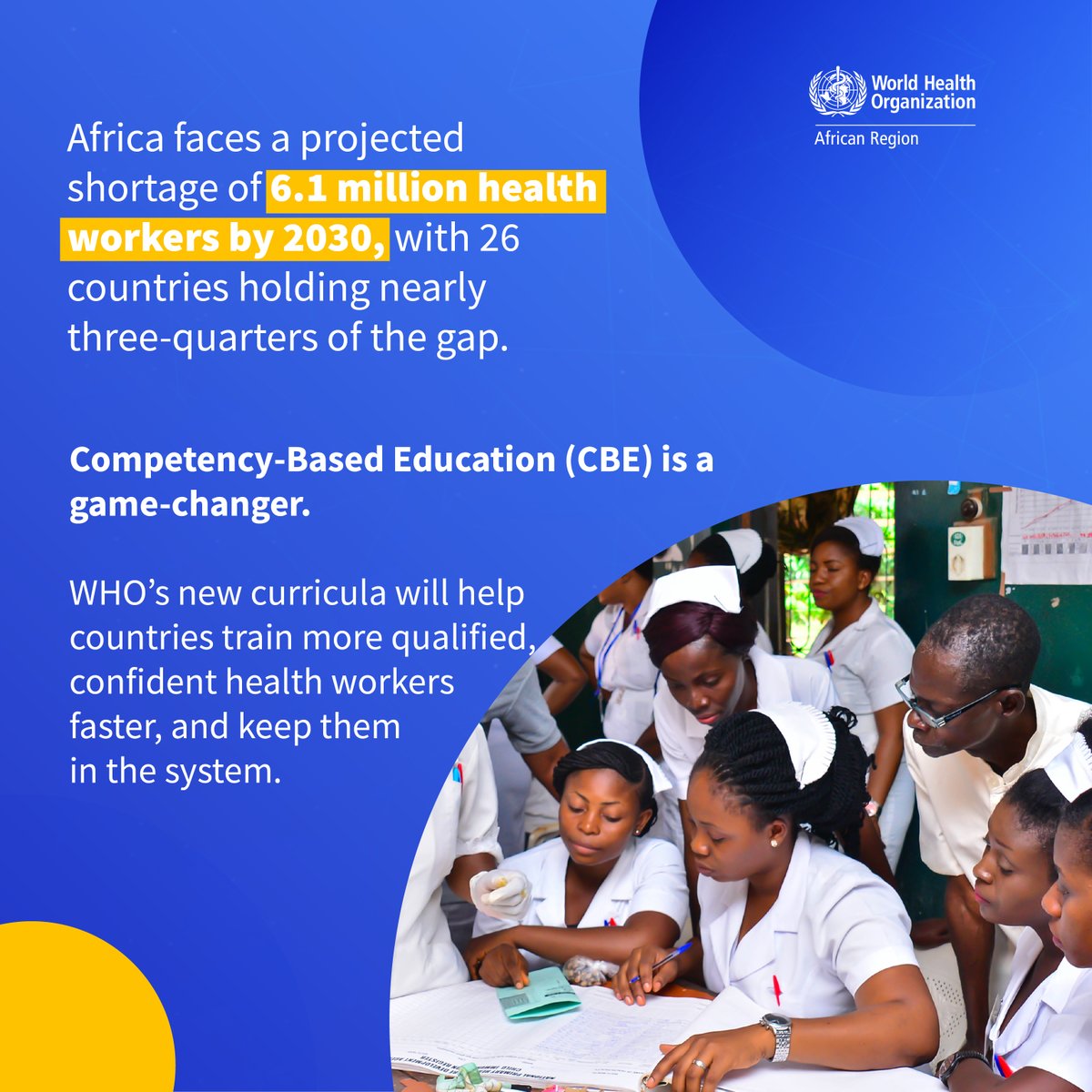 WHOAFRO's tweet image. Africa&apos;s progress is remarkable, but skills must match numbers.

The new Africa Prototype Competency-Based Curricula will help countries modernize training, strengthen quality, and ensure graduates are ready for real clinical practice.

Register to join the launch on 24…