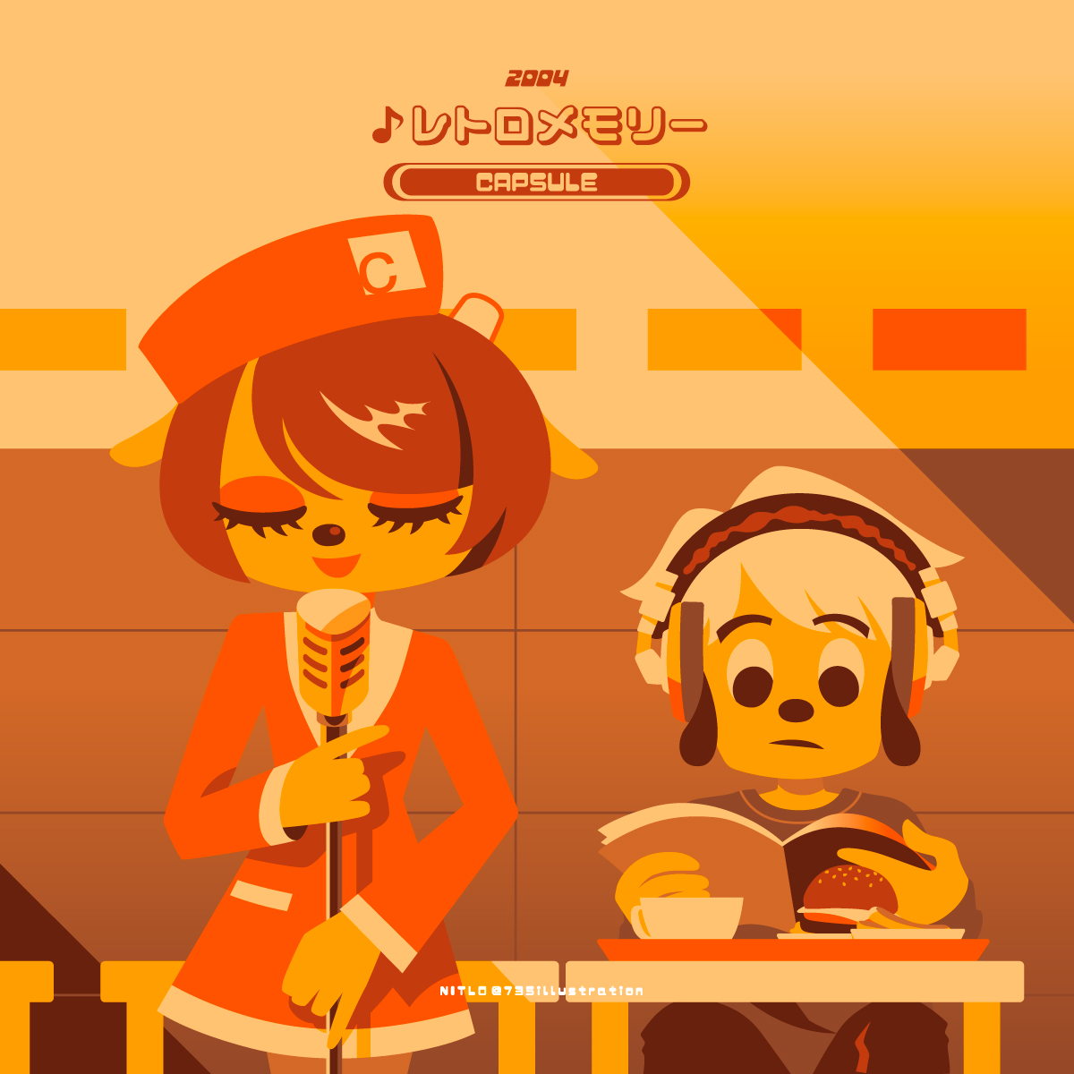 735illustration's tweet image. 🌆 レトロメモリー
#UmJammerLammy 
#Y2K_Jpop_InMyMIND