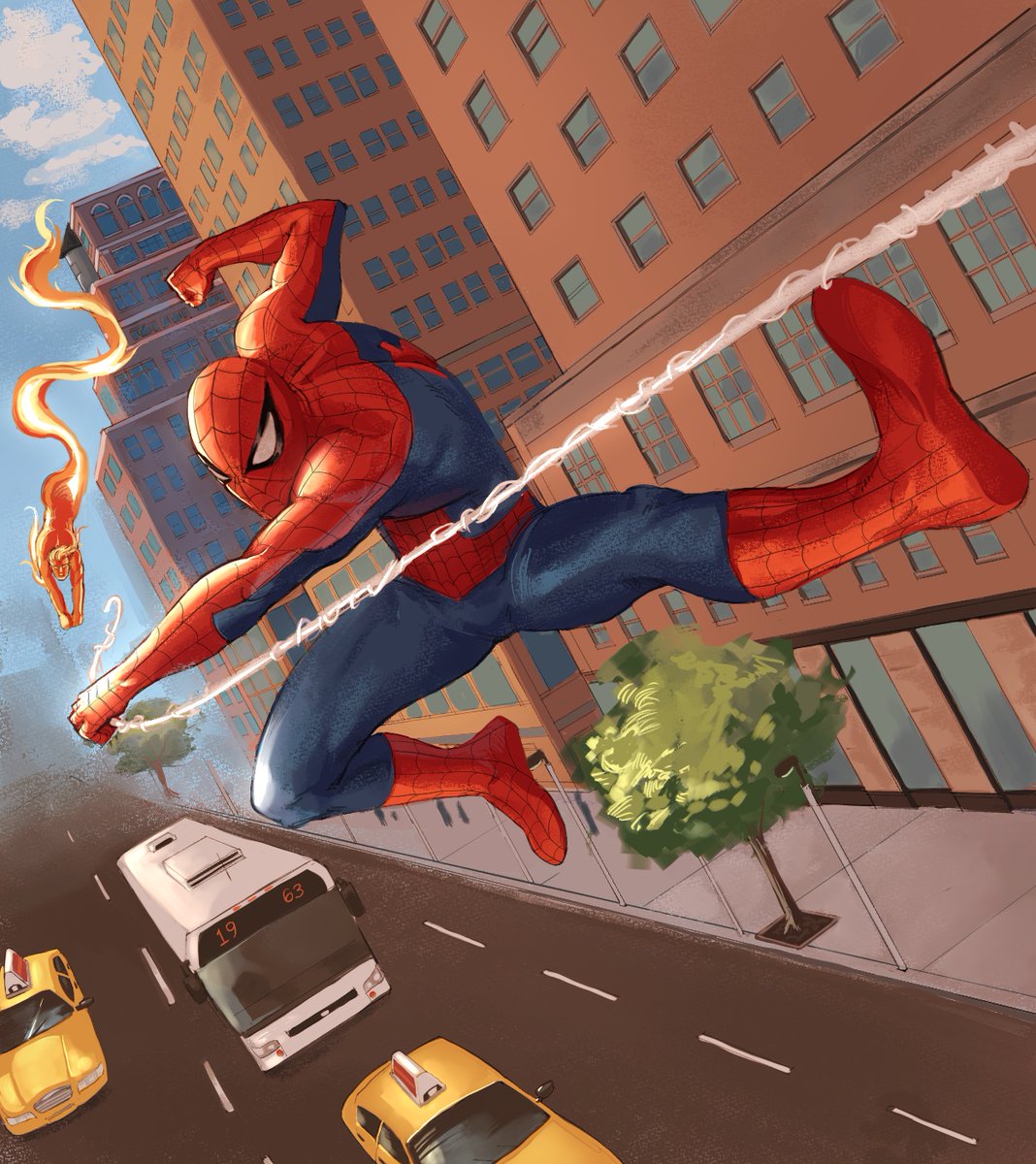 Rivalry #spideytorch #Spiderman #johnnystorm