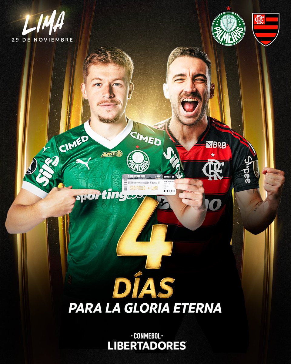 Libertadores's tweet image. 🏆⌛️ ¡Cada vez queda menos! ¡Se viene la Final de la CONMEBOL #Libertadores! 

#GloriaEterna