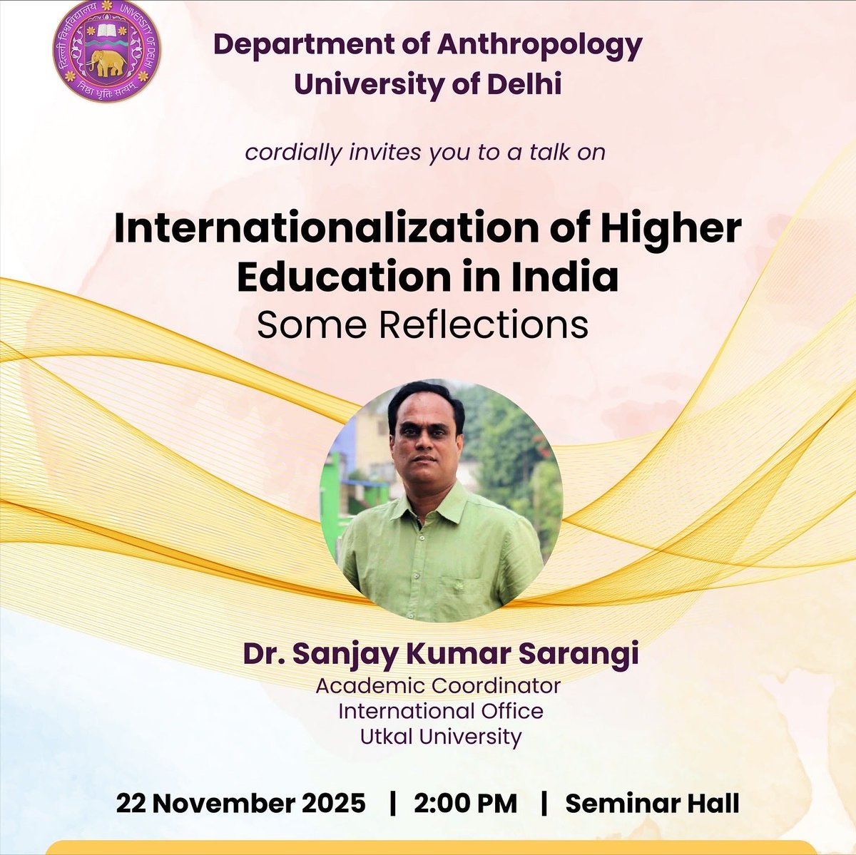 Dept. of Anthropology | Univ of Delhi | Official tweet media
