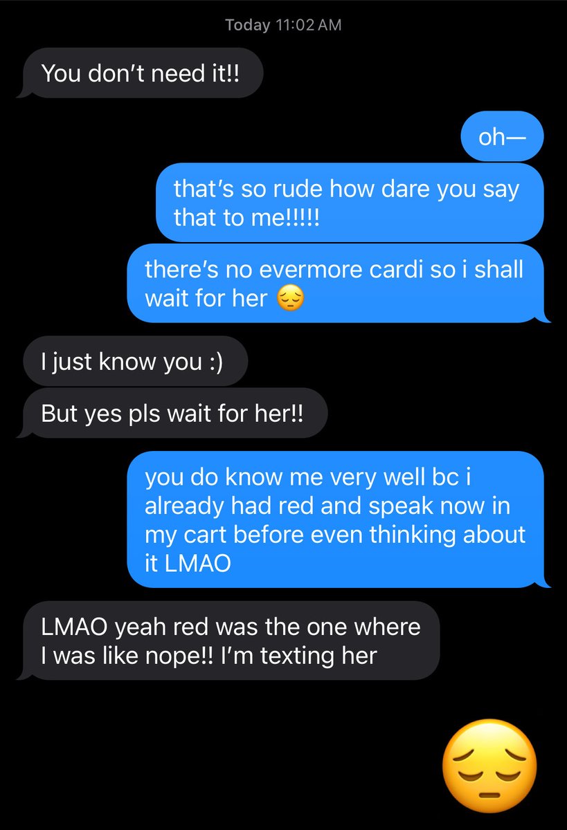 immediately clocked by my sister after we both got the cardigan notification