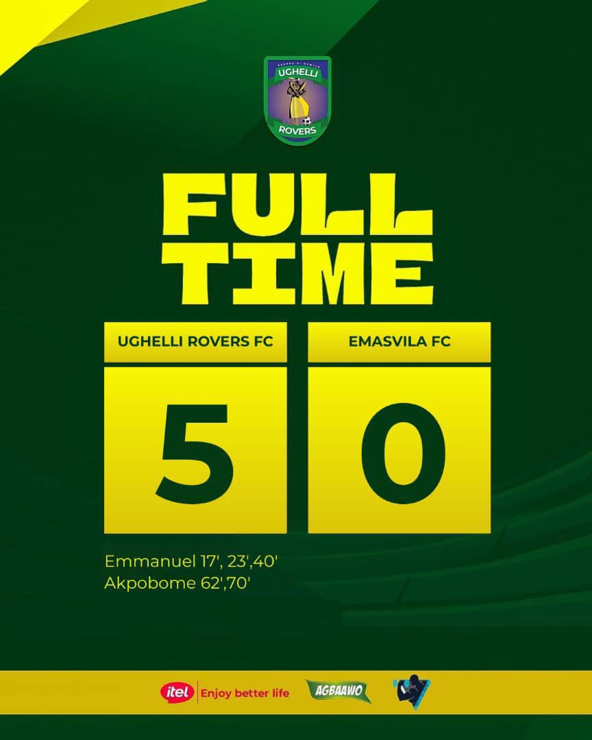 Five goals and a clean sheet! 💚💛#ughellirovers