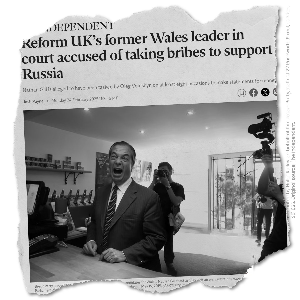 UKLabour's tweet image. You can&apos;t just airbrush him out of history, @Nigel_Farage.