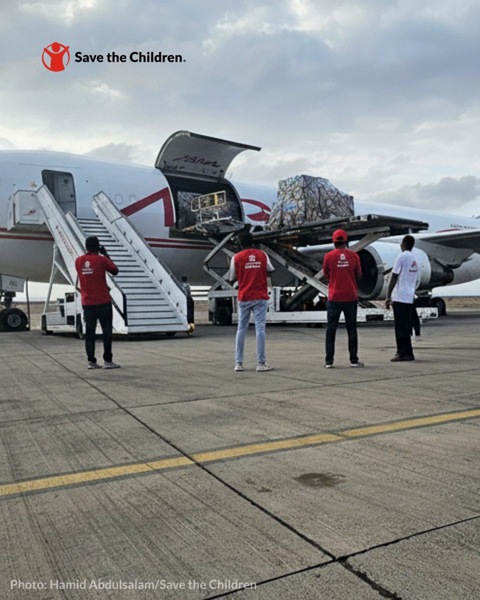 SavetheChildren's tweet image. Save the Children delivered more than 40 tons of lifesaving medical supplies in Port #Sudan this week. 
 
This is the largest NGO delivery since last March. While this is a lifeline delivery, it can’t be the last. 
 
Read our full statement. 👉  bit.ly/4phhmY4
