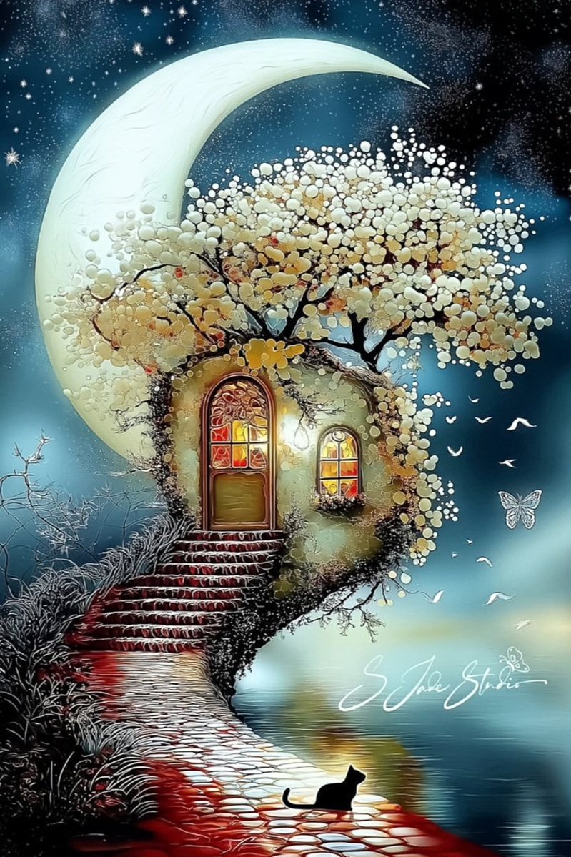 a7329461's tweet image. ⋆
✦ Celestial Whisper ✦

Moonlit tides cradle longing
Dreams of you ignite cosmos
Lonely shadows hum in velvet night
Your echo turns darkness to light

Firefly sparks ignite streams
Shadows waltz through dreams
Love hums in silver flows
Heart drifts where starlight glows

🧡❤️