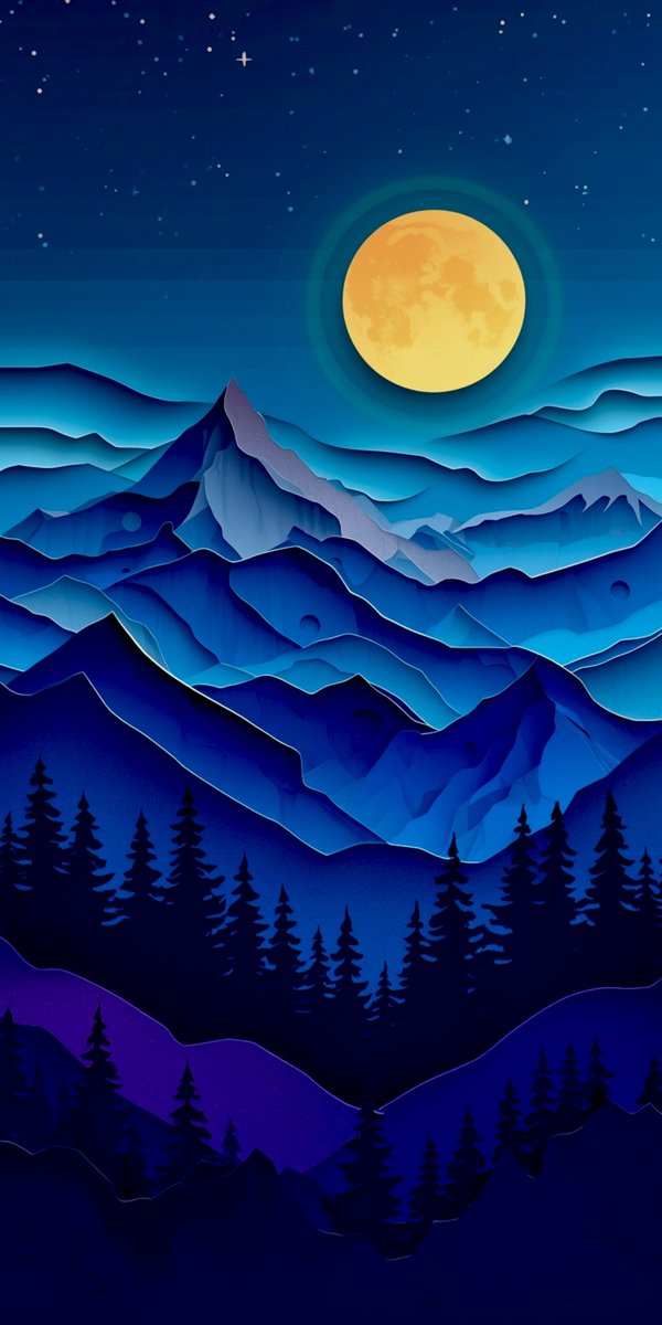 Good night everyone 😴 

Last wallpaper of the day 😇 

Sleeping mountains under the guarding Moon 🌕

See you tomorrow with more wallpapers 🫡