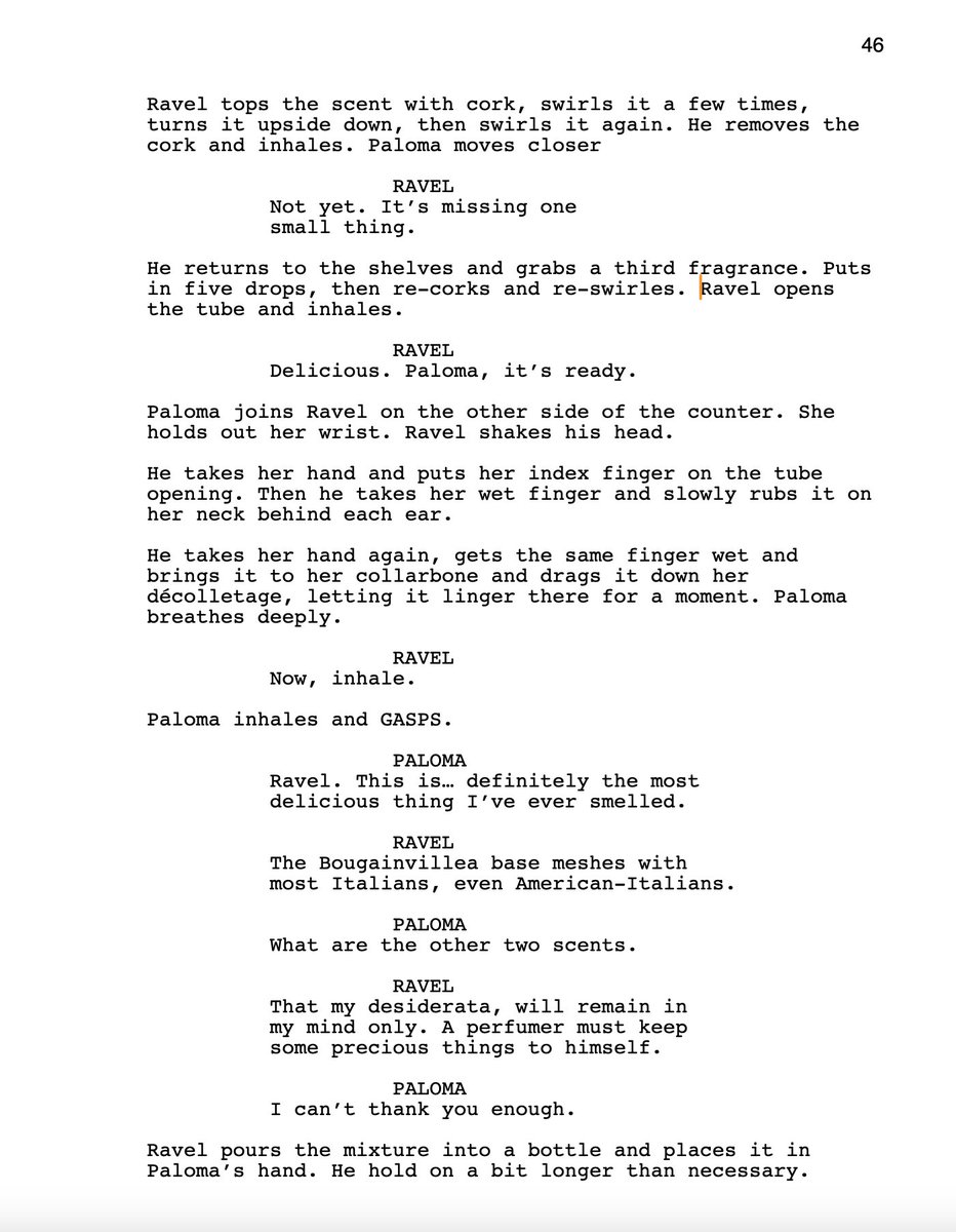 LauriJon's tweet image. 46th Page Friday #funpagefriday from my Magical Realism Rom-Com Painted In Positano. Can you smell the Bougainvilleas? #screenwriting