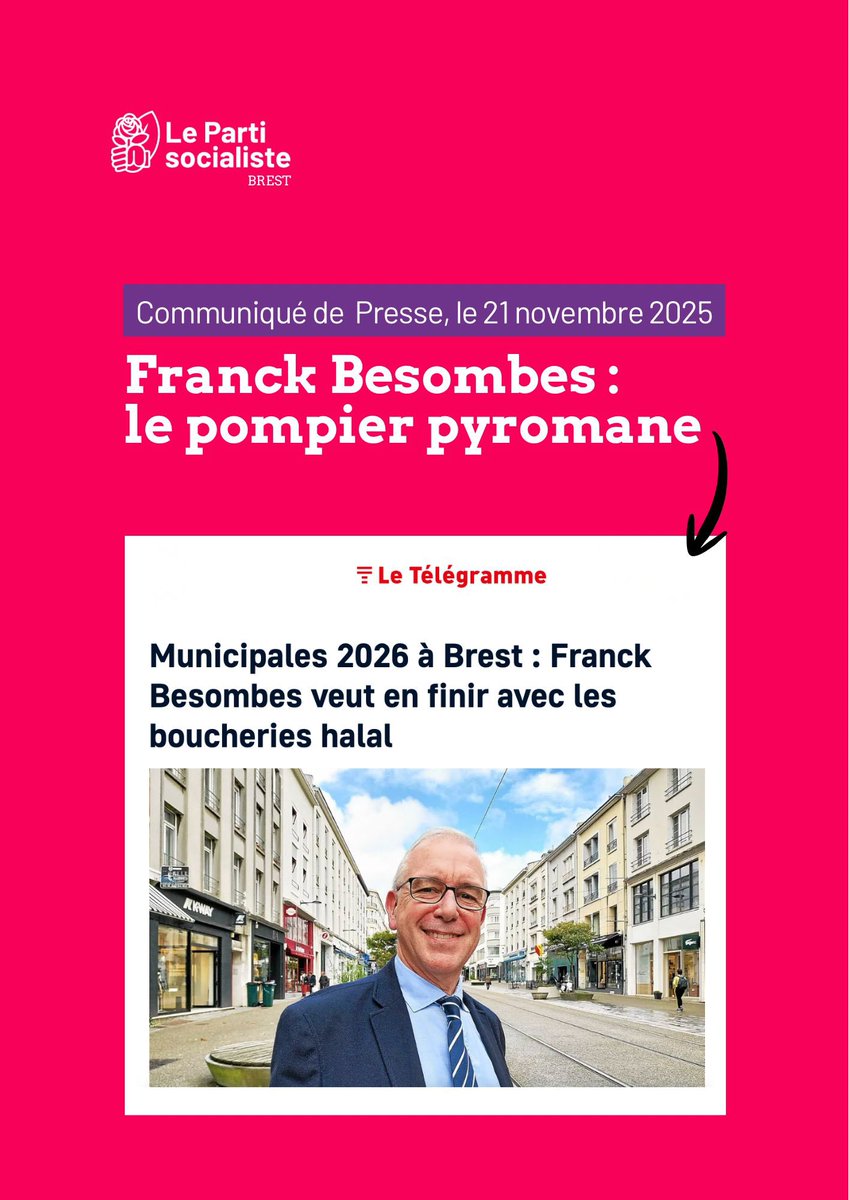 PSBrest's tweet image. 🚨S’attaquer aux kebabs et aux épiceries halal, ce n’est pas protéger Brest.
C’est diviser.
C’est fabriquer les tensions qu’on prétend combattre.
Du pur pompier pyromane🔥

À Brest, les vrais enjeux :
École. Logement. Mobilités. Cohésion sociale.
Du concret. Pas la stigmatisation