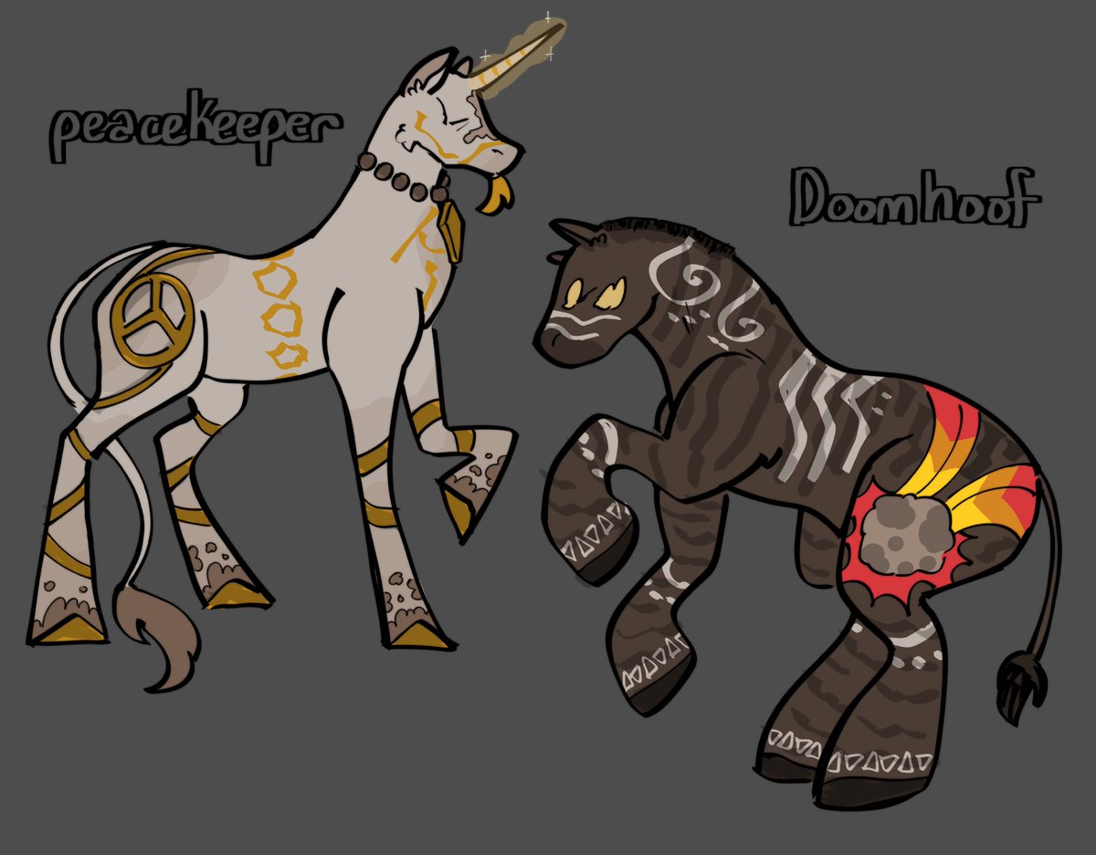#overwatch drew doomfist and mondatta as ponies again