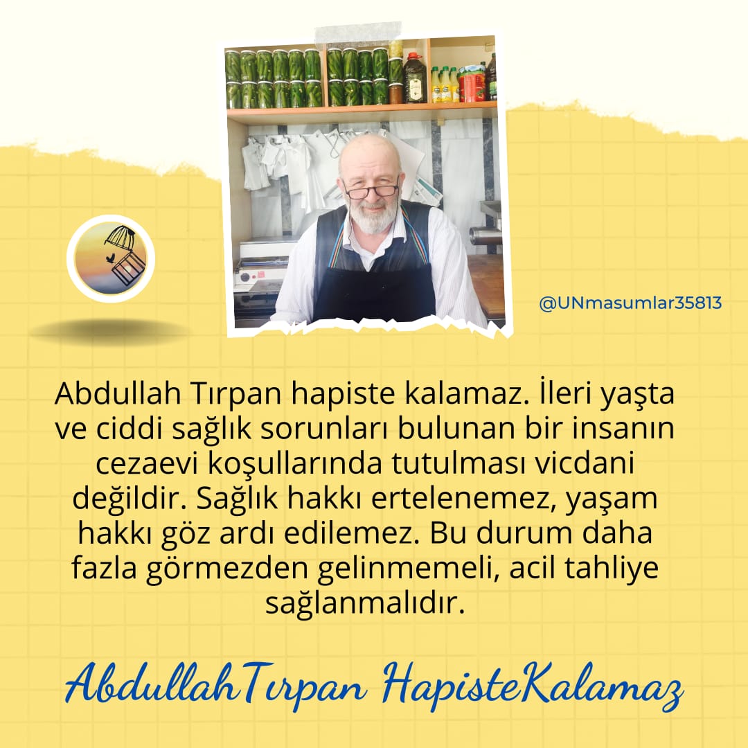 AbdullahTırpan HapisteKalamaz

İnsanlık suçu!!!