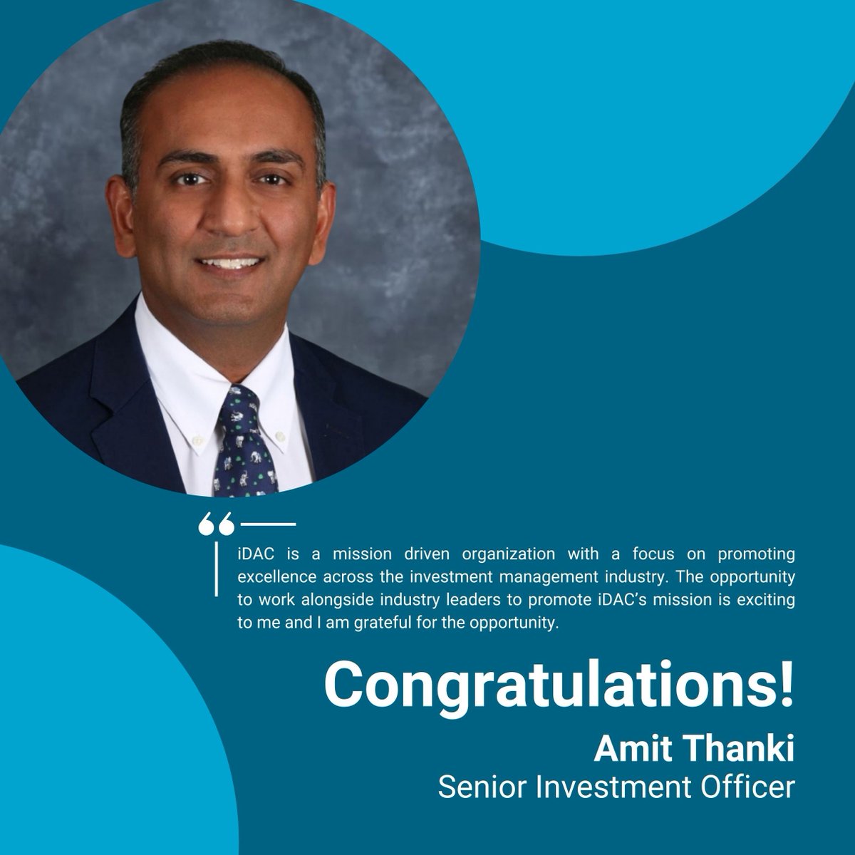 SBCERA is proud to share that Amit Thanki, Senior Investment Officer, has been welcomed to the Investment Diversity Advisory Council (iDAC) Board.

At SBCERA, Amit oversees the deployment of nearly $5 billion in pension assets across diversified credit, private equity, and