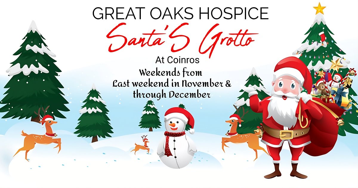 🎅Our Woodland Wonderland Grotto at Coinros, Lydney! 

Open every weekend from 29 Nov, including 22 Dec

Schools, playgroups &amp; nurseries email events@great-oaks.org.uk to book your special weekday visit.

Everyone else → book your slot here: GreatOaksGrotto.eventbrite.co.uk

Book Now!