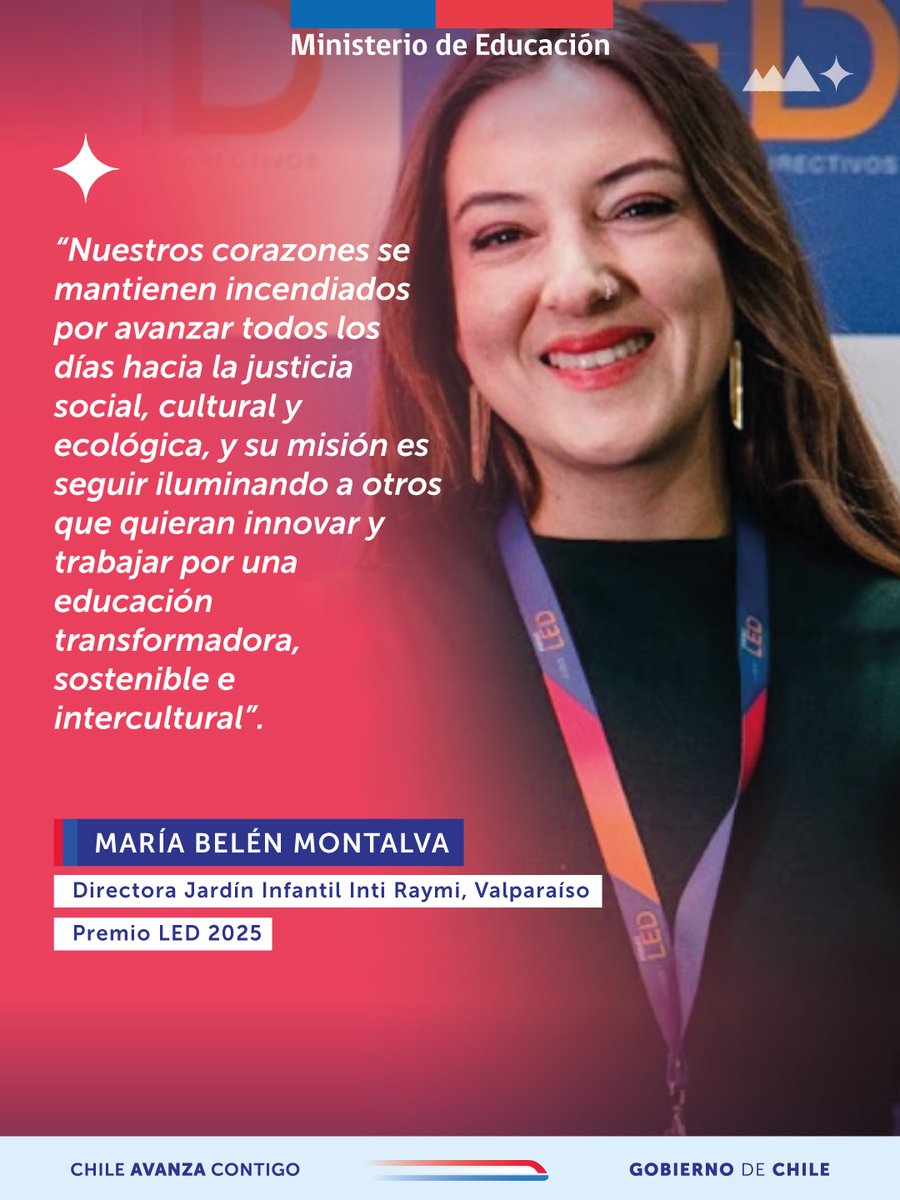 🎙 Voces de Innovación: 

María Belén Montalva, directora del Jardín Infantil Inti Raymi (Villa Alemana) y reconocida con el Premio LED 2025 en la categoría Educación Inicial, nos invita a reflexionar sobre la educación sostenible

📖 Lee la columna en 👉 rite.cl