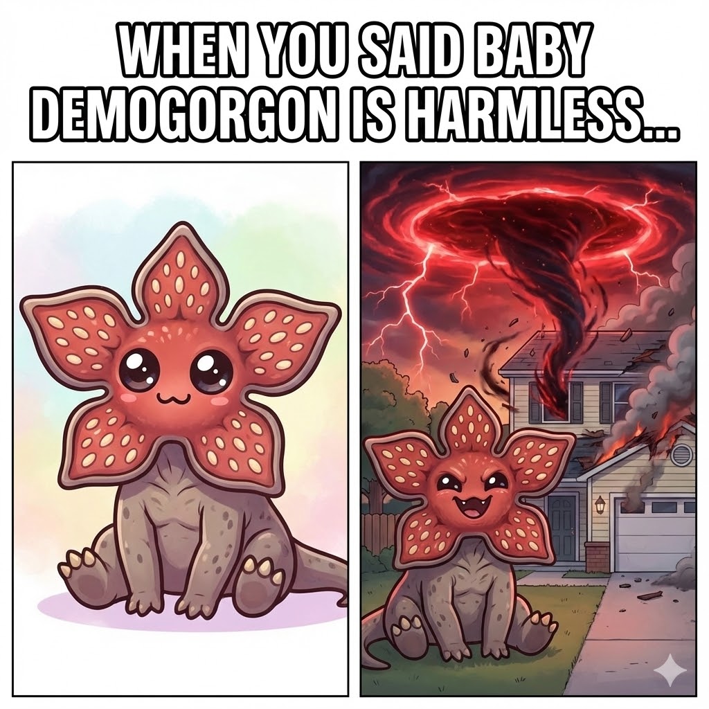 demogorgonito's tweet image. Cute but powerful and dangerous against jeets. 
$GORGONITO 
Brings you closer to #StrangerThings