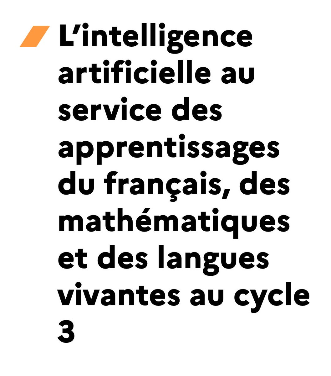 Dans le cadre du programme P2IA, trois ressources numériques font actuellement l’objet d’une expérimentation dans les écoles : Edumalin, Expliq et Origamia eduscol.education.fr/4289/l-intelli… #circoG2 mobilisée ⁦<a href="/patrice_gros/">Patrice GROS</a>⁩ ⁦<a href="/MarzoukMohamme3/">Marzouk Mohammed</a>⁩