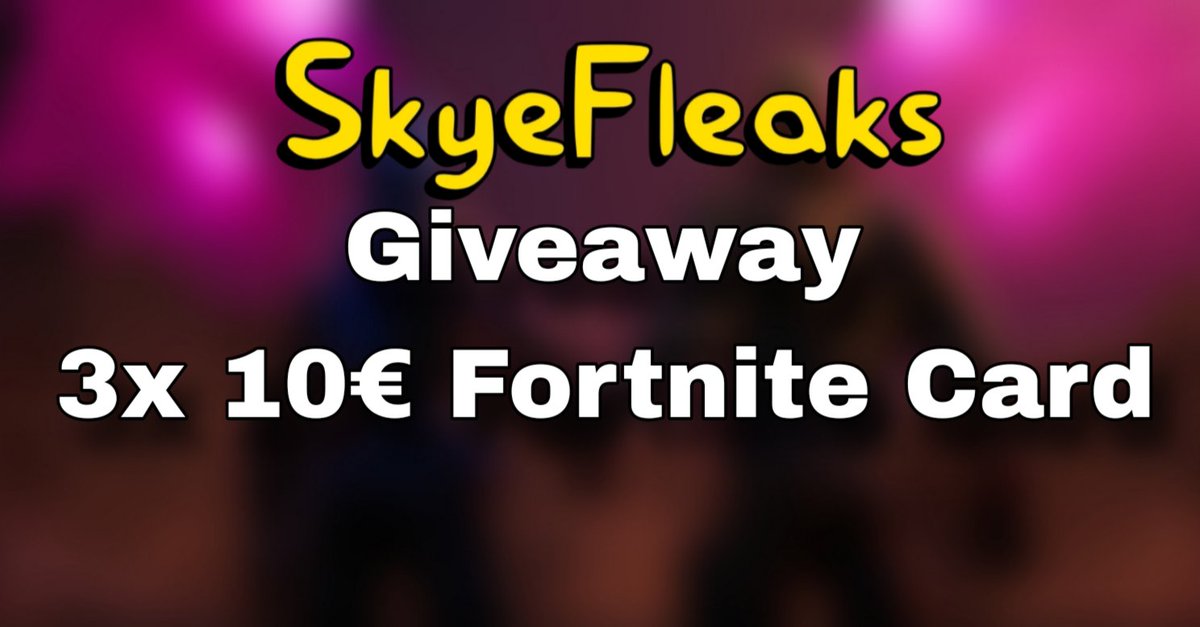 SkyexFN's tweet photo. ‼️ CHAPTER 7 GIVEAWAY ‼️
------• 3x 10€ Fortnite Card •------

Was ihr tun müsst?
• Folgen mir [@SkyexFN] 
• Retweeten 
• Liken 

Das Giveaway endet am 29.11 um 22 Uhr, ausgelost wird entweder am gleichen Tag oder ein Tag später. 

Dieses Giveaway steht in keiner Verbindung mit Fortnite und X, ich alleine Hafte dafür.