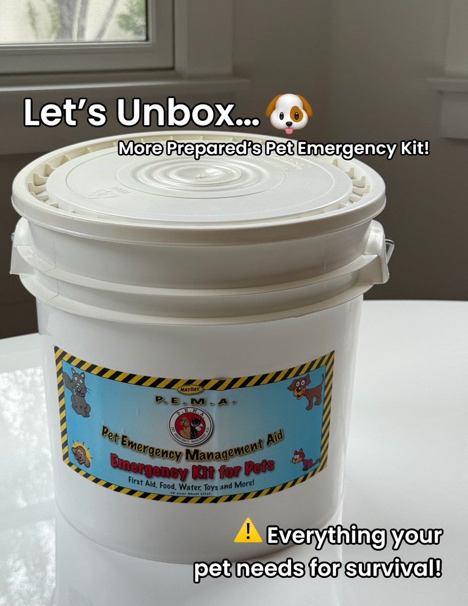 MorePrepared's tweet photo. Our pets are part of the family and deserve to be prepared for any situation. ⚠️‼️ More Prepared’s Pet Emergency Kit is stocked with all essential items, including food and water that have up to a 5-year shelf life. Tap the link in our bio to learn more! #pets #petemergency https://t.co/fpyEq1gLDP