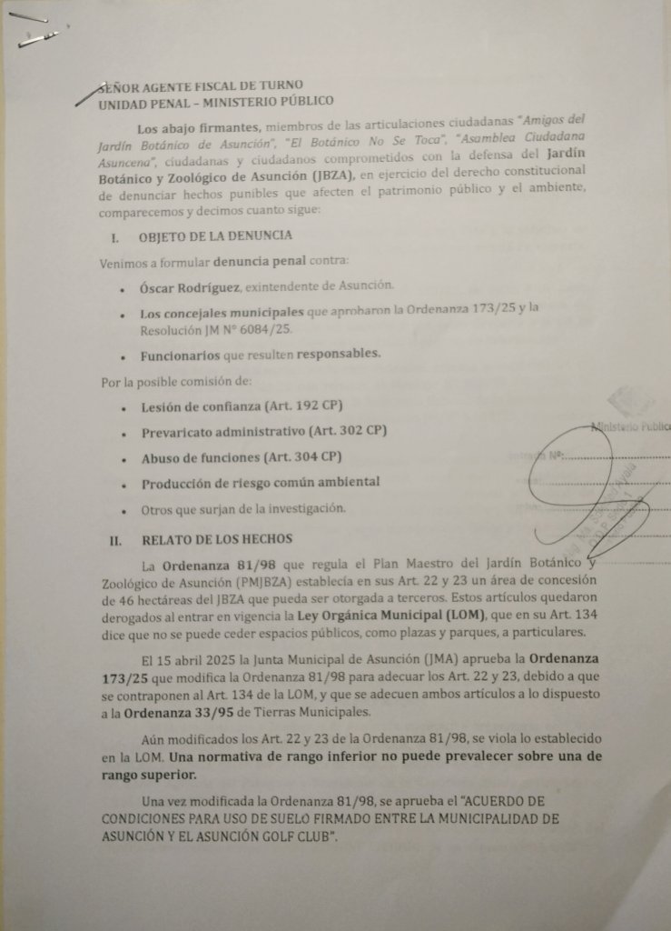 #DenunciaPenal presentada contra los corruptos q venden nuestro patrimonio cultural.
#ConcejalesCoimeros
#PLRA
Felix Ayala
Víctor Ramón Ortíz
#ANR
Javier Pintos
Luis Bello
Miguel Sosa
Nasser Sgaib
Ceres Escobar
Juan Carlos Osorio
Gabriel Calonga
Marcelo Centurión
Mariano Cáceres