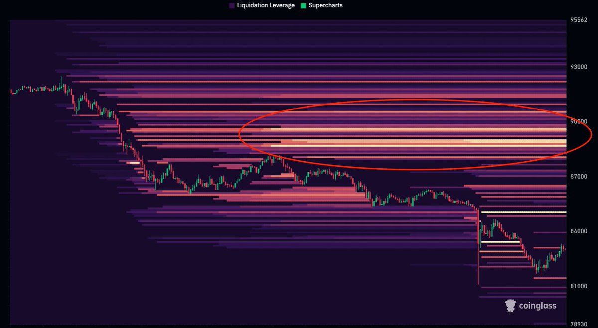 🚨Bureau : "Concentrazione della Liquidità nel Bitcoin: Assenza di Supporto Sotto il Prezzo Attuale"
